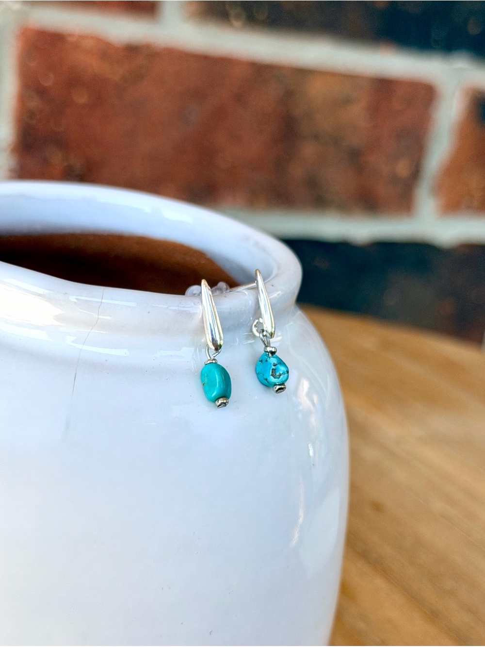 Dainty Turquoise Dangle Earrings